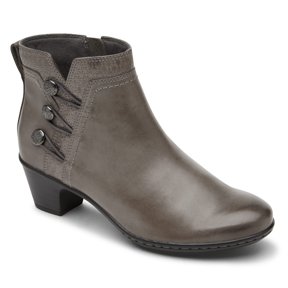 Rockport Womens Boots Grey - Cobb Hill Kailyn Ankle - UK 840-JPIXTF